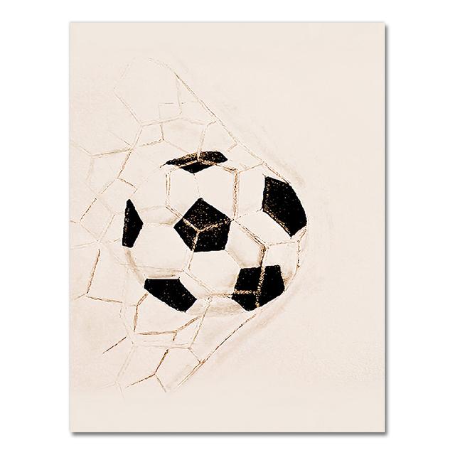 American Retro Football Basketball Poster Wall Art Football Canvas Painting Nordic Style Modern Home Living Room Decoration No Frame