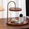 Nyckelhållare i trä för hallbord Smyckesfat Dekorativ 2-vånings organizer