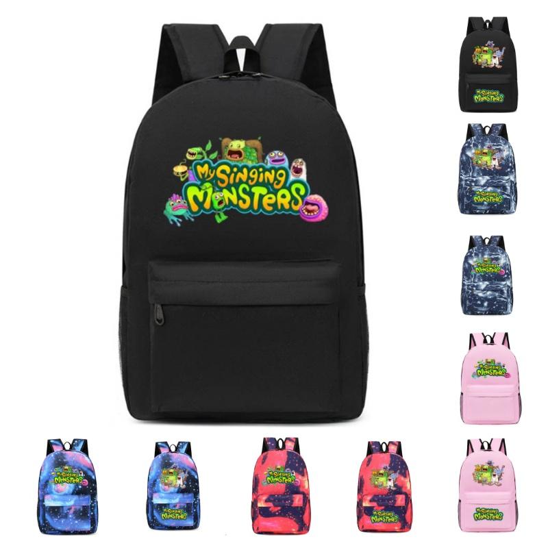 My Sing Monsters Game Style Backpack Load Reduction Waterproof Large Capacity