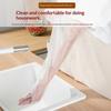 60cm Extra Long CPE Dishwashing Gloves Waterproof Thickened Anti-Slip Cuff for Kitchen Home Cleaning