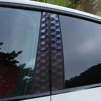2PCS For Dice Pattern Car Door Post Stickers for B Pillar Waterproof and PET Material for Vehicle Exterior Decoration