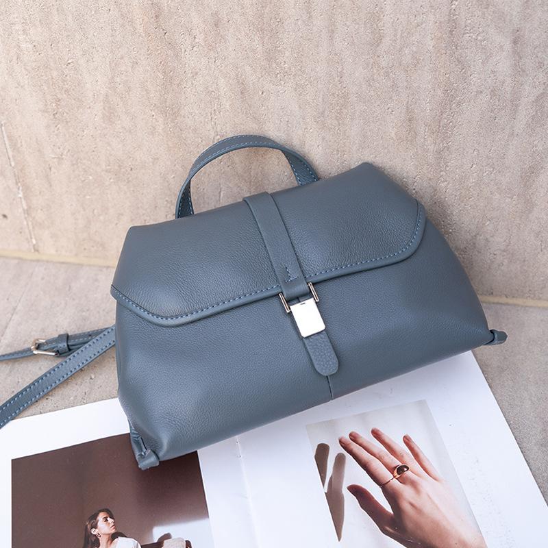 Cowhide Bag Juren Leather Bag Large Capacity New Commuter Handbag Women's Niche Versatile Shoulder Bag
