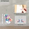 2D Flat Acrylic Cute Colorful Christmas Snowman Pendant Earrings Women's Christmas Jewelry Holiday Party Accessories