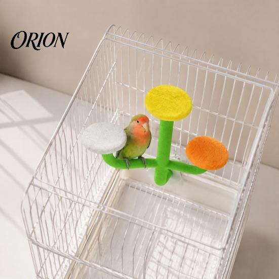 Budgie Perch Toys Cactus Parrot Perch, Multi-Tier Textured Non-slip Standing Platform, Cage for Parrots Toy, Bird Accessory Parakeets Conures