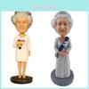 La Reine 70e Jubilé de Platine Statue Tête Bobble Matériau Résine Lourde Peinture Faite à la Main Décoration Maison Bureau
