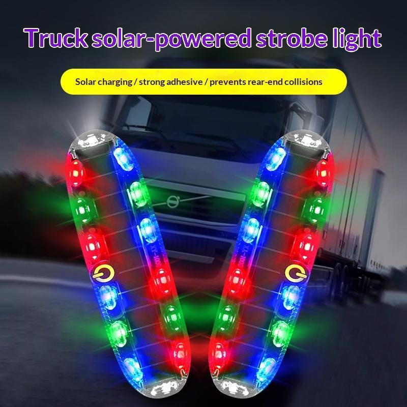 Solar Warning Light Car Rear Collision Prevention Free Breathing Light Motorcycl Electric Vehicle Bicycle Led Tail Flashing Ligh