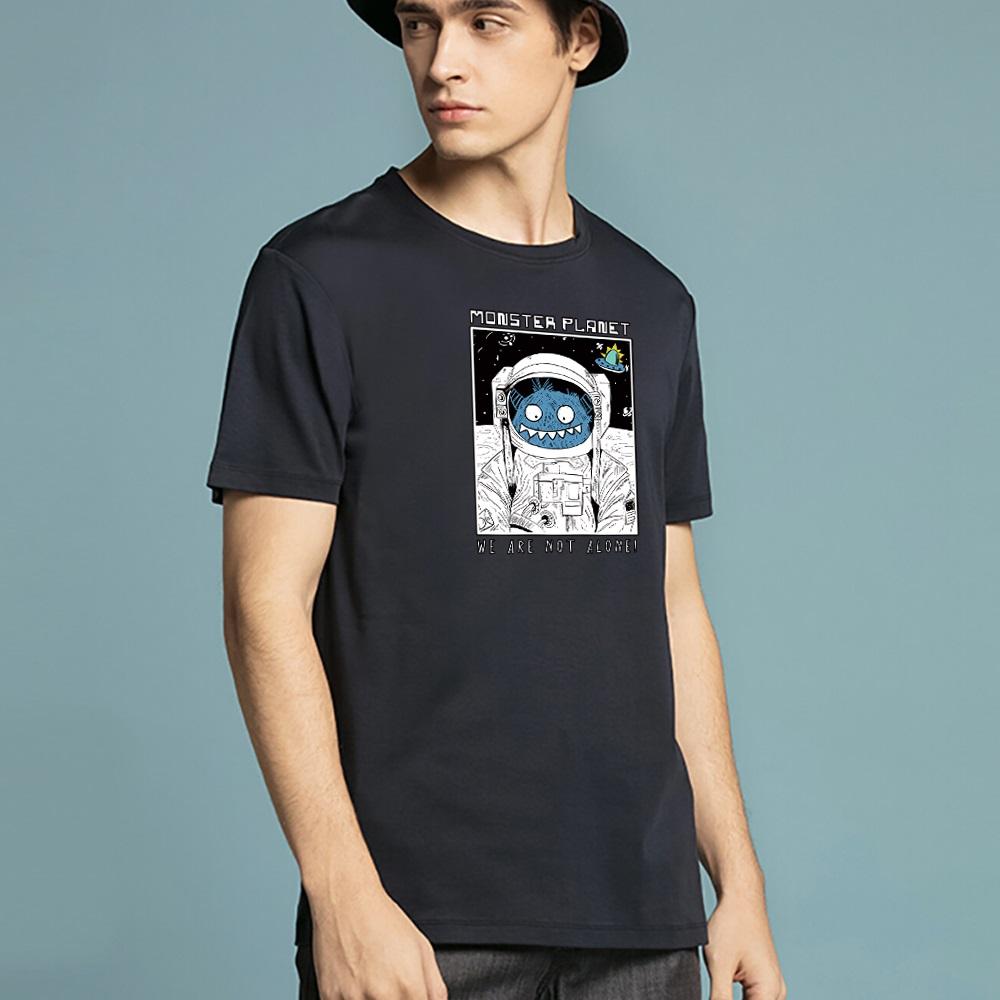 Summer Top Mens T Shirts Harajuku Casual Clothes Short Sleeve Fashion Astronaut Printed O Collared Tshirts Fashion Soft Pullover