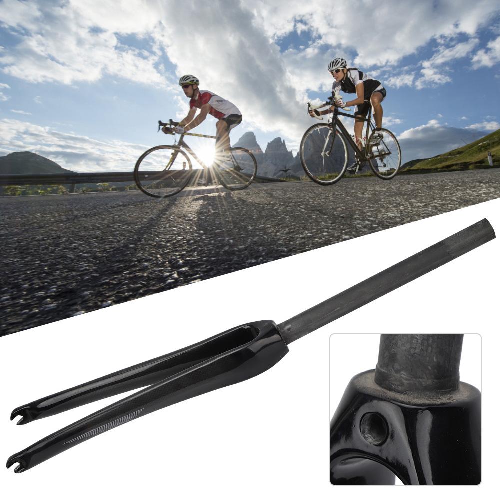 Carbon Fiber 700C Road Bicycle C Brake Straight Tube Hard Front Fork Bike Cycling EquipmentRed Sign