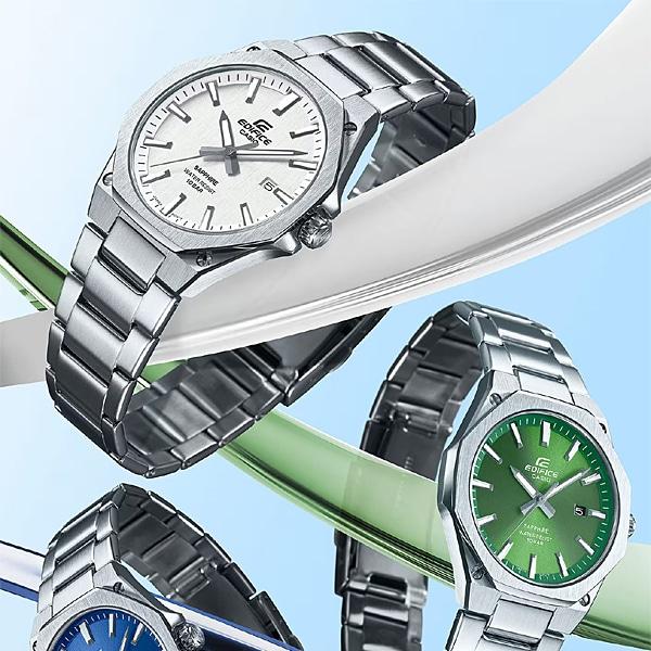 Casio Men's EDIFICE EFR-S108DJ-7AJF [EDIFICE 3-Hand Analog Mens Metal Band] Round Watch Silver