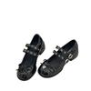 French retro Mary Jane shoes women's 2025 new summer gentle and versatile small leather shoes thick heel with skirt single shoes