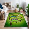 [Green Turtle Character Printed Carpet] Durable Home and Office Area Rug, Kitchen Farmhouse Decorative Floor Mat