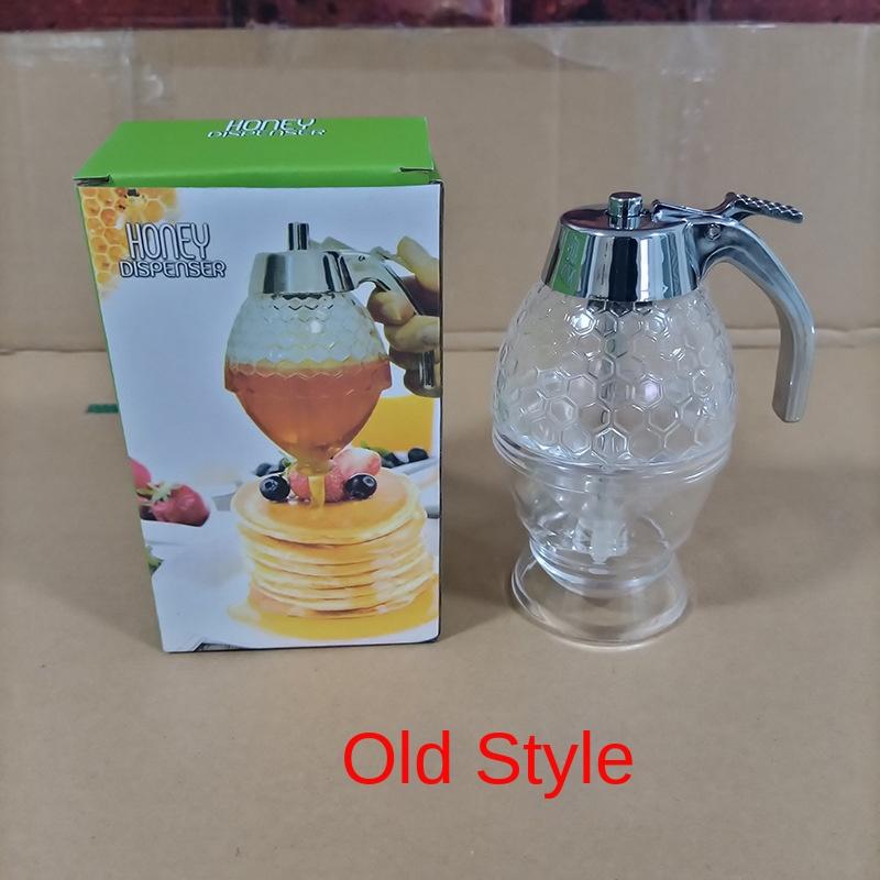 

Creative Press Type Honey Jar Squeeze Bottle Plastic Sealed Jar Funnel Type Jar Syrup Pot with Sprinkling Base