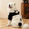 Pet dog clothes autumn and winter winter warm thickened medium and small dog teddy bear four-legged panda clothing