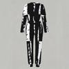 Women Crew Neck Long Sleeve Top And Straight Trousers Two Piece Comfortable Daily Matching Outfit