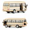 1/32 TOYOTA Coaster EX Toy Car Model Coach Lexury Bus MPV Diecast Miniature Van for Children Pull Back Collection Gift Boy Kid
