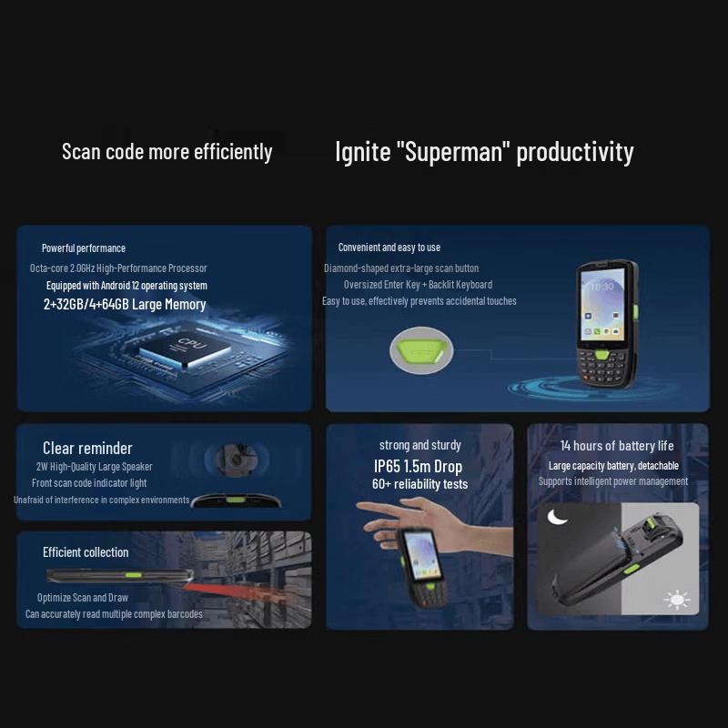 AUTOID3P Android Handheld Data Collector with 1D/2D Scanner