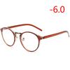 Diopter -1.0 -1.5 To -6.0 Round Finished Myopia Glasses Unisex Fashion Resin Lens Short-Sighted Eyewear Prescription Eyeglasses