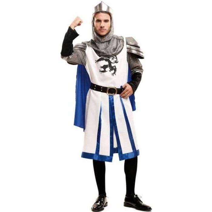 Déguisement Roi Arthur Médiéval Homme - Multicolore - Casaque, Cape, Ceinture, Couronne incluses