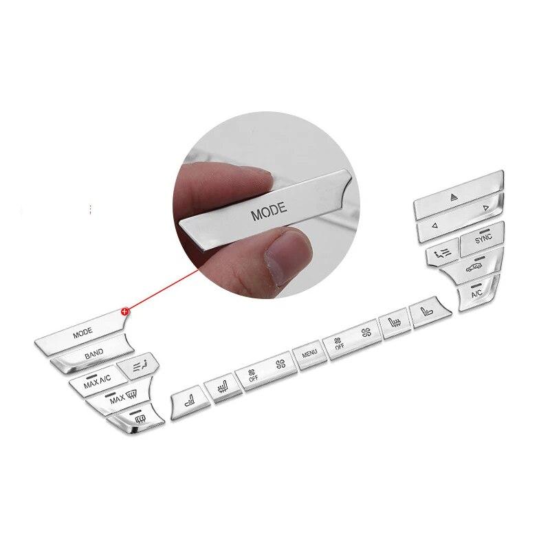 Car Interior Central Control Air Conditioning CD Panel Button Replacement Cover Stickers Auto Accessories For BMW G30 2018-21