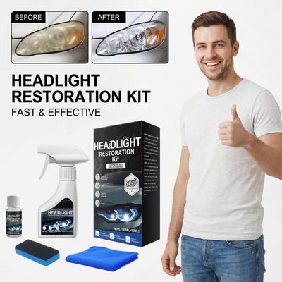 Car Headlight Polishing & Cleaning Kit - Gloss & Maintenance Solution