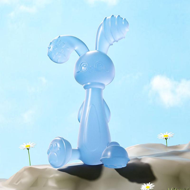 Silicone Baby Teether Silicone Baby Chewing Toys Cartoon Cute Little Rabbit Shape Newborn Handhold Molar Teether Baby Products