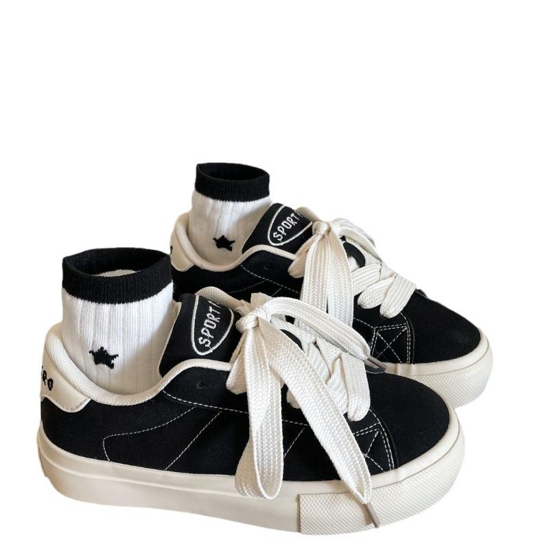 New Retro Canvas Shoes for Women Versatile Thick-soled Casual Board Shoes for Students