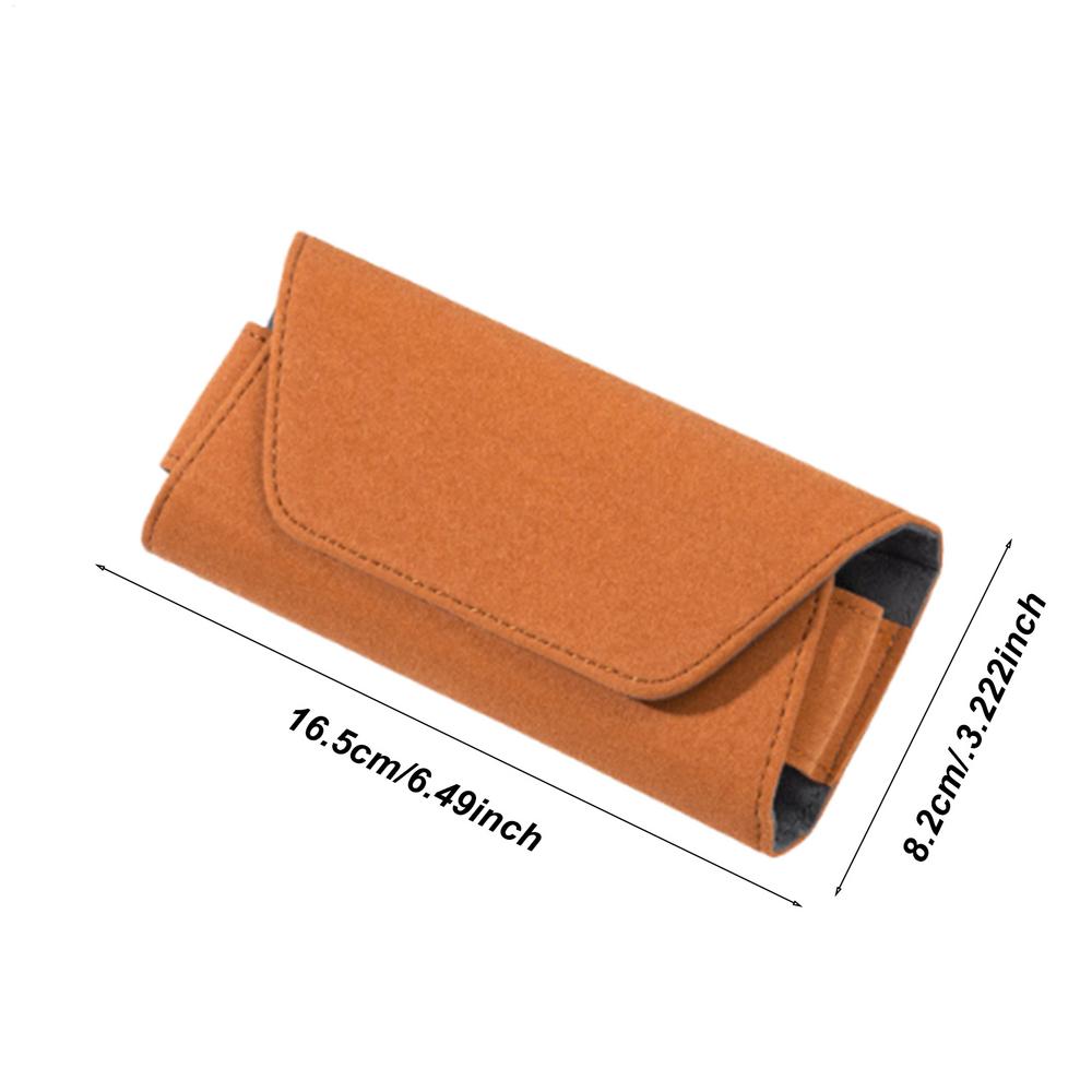 Sunglasses Case for Car Compact Leather Glasses Clip Vehicle Visor Accessories Magnetic Closure Protective Box Truck Gadgets
