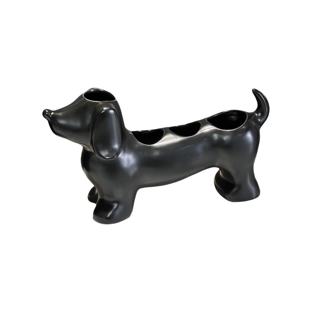 Cute Dog-Shaped Toothbrush Holder Ceramic Electric Toothbrush Holder  Couple чёрный