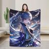 Anime game Genshin Impact Blankets Camping Flannel Bedding Throws For Bedroom Warm Soft Design Quality Bedspread Gift Idea