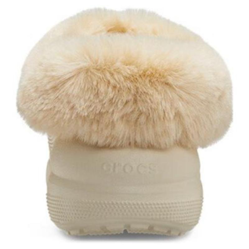 Crocs Warm Fleece Warm Low Top Casual Shoes Unisex White The Plush Part is Not Removable