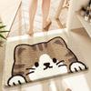 Cartoon Animal Floor Mat Bathroom Super Absorbent Bottom Non-slip Household Toilet Entrance Mat Soft Bedroom Carpet