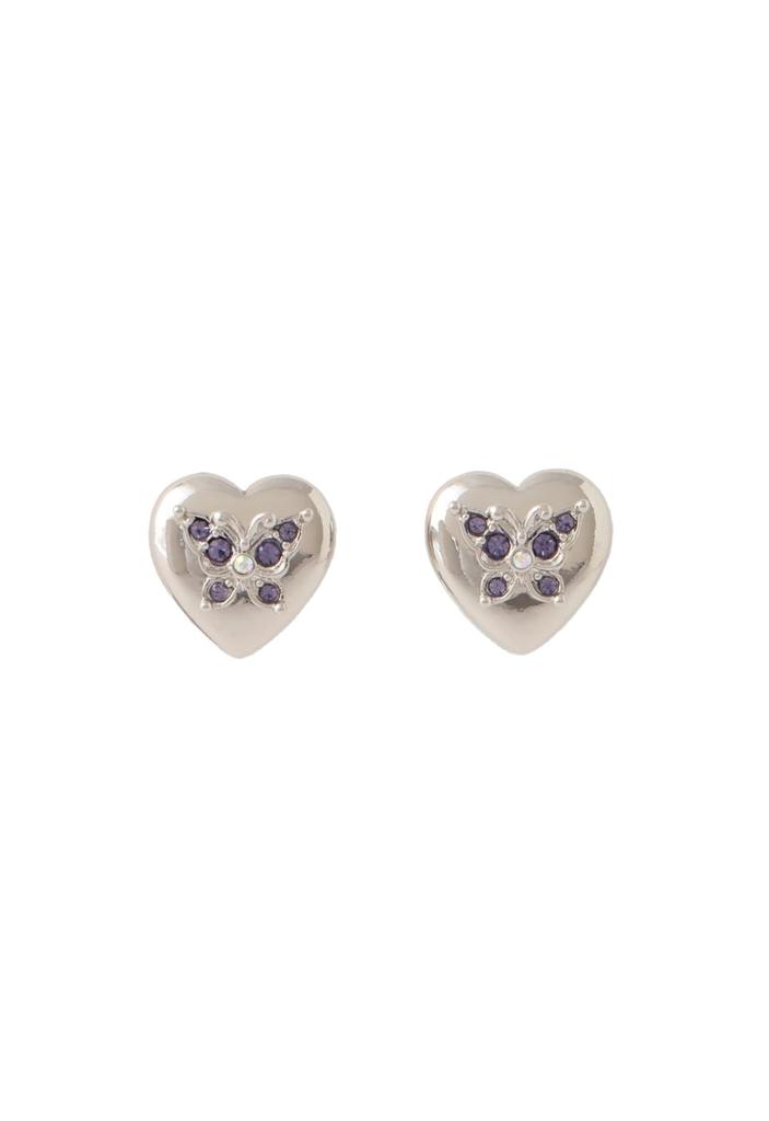Heart and Butterfly Motif Earrings SAME1483 XV [Anna Sui]