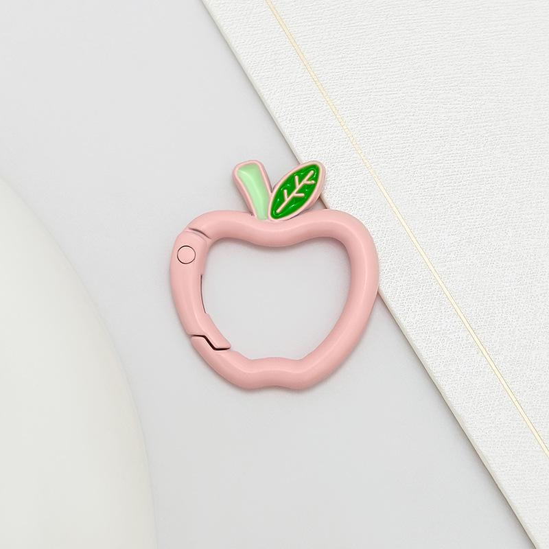 

Colorful Apple-shaped Cartoon Keychain - Cute Spring Buckle and Versatile DIY Jewelry Accessory 30.5mm x 27.5mm x 19mm x 4mm x 4mm, 6.15g