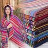 50X150cm Striped Jacquard Boho Style Fabric Cloth Handcraft Geometric Thick Fabrics Home Wall Decoration Sewing Handbag Garments