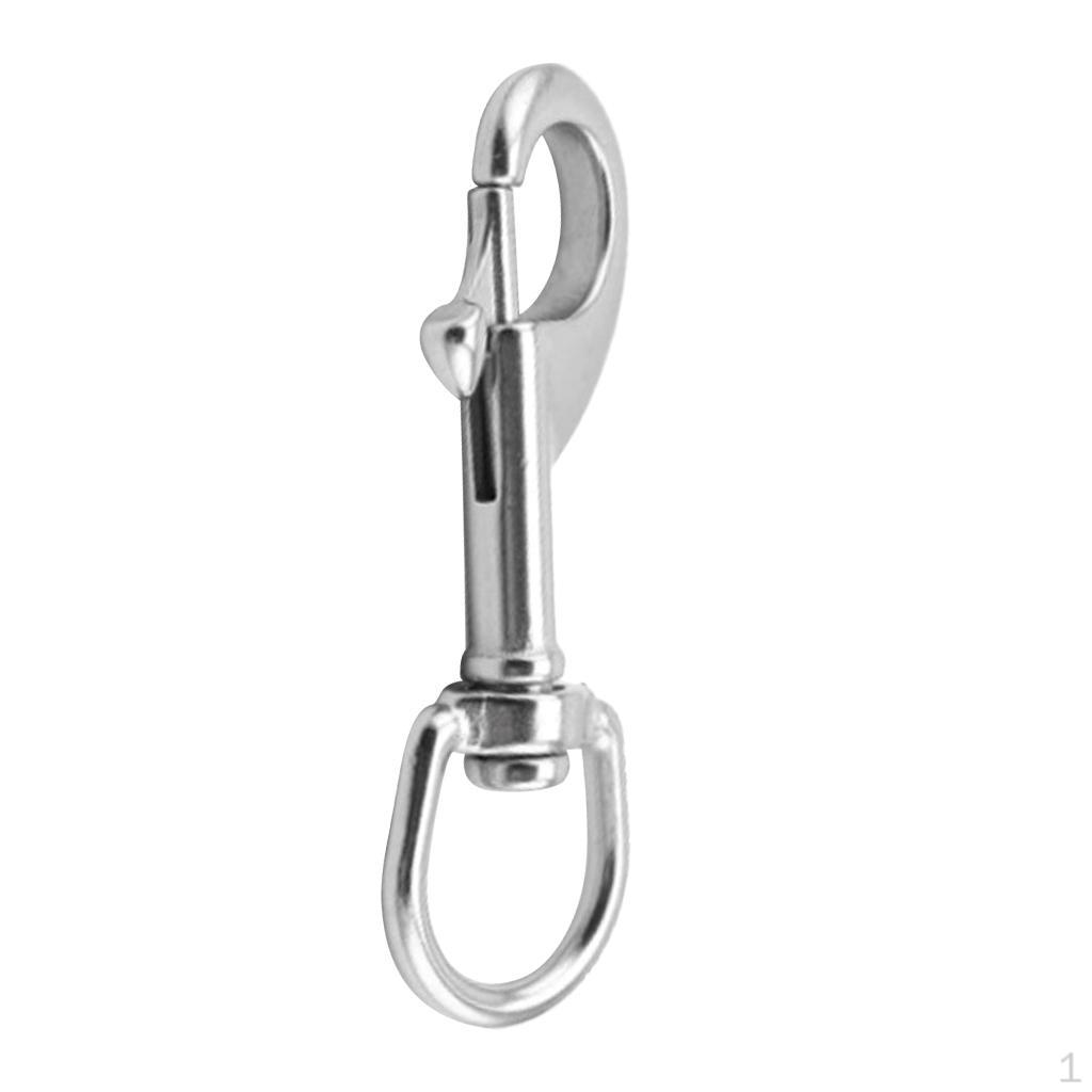 Stainless Steel 80mm Swivel Clip Bolt Snap Hook Dog Leathercraft Accessories