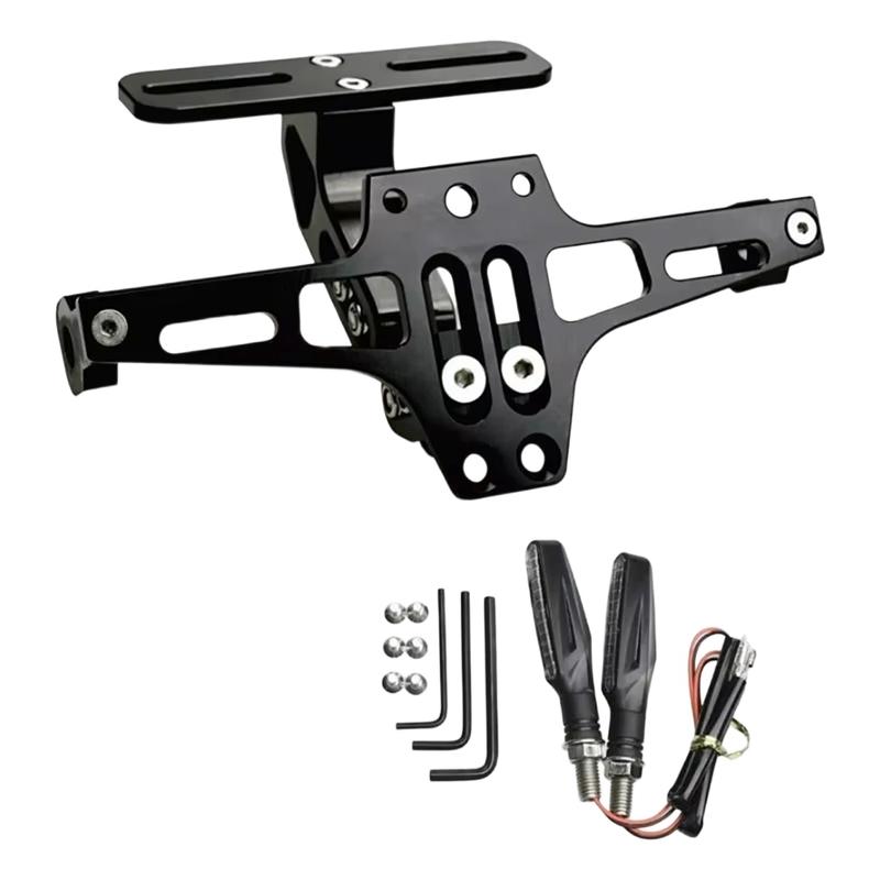Motorcycle License Plate Holder For MT07 Kawasaki Z800 Honda BMW With Turn Signal Lights