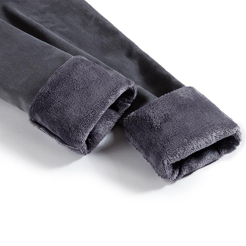 Women's High Waist Slim Velvet Denim Jeans - Loose Fit, Elastic, Versatile Straight Leg, Autumn/Winter 2021 Style.