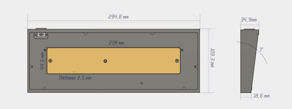 Tofu60 Redux Aluminum Case Keyboard Case Compatible with Dark 60% DZ60/GH60/Wooting60HE (Anodized Blue)