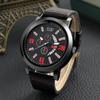 2025 Fashion Mens Sports Watches Man Business Quartz Wristwatch Luxury Brown Leather Bracelet Men Casual Clock Watch