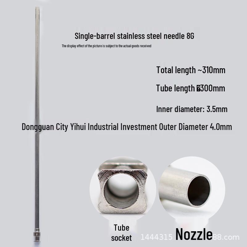 Edelstahl-Dosierspritze mit 300-mm-Schlauch & Spitze