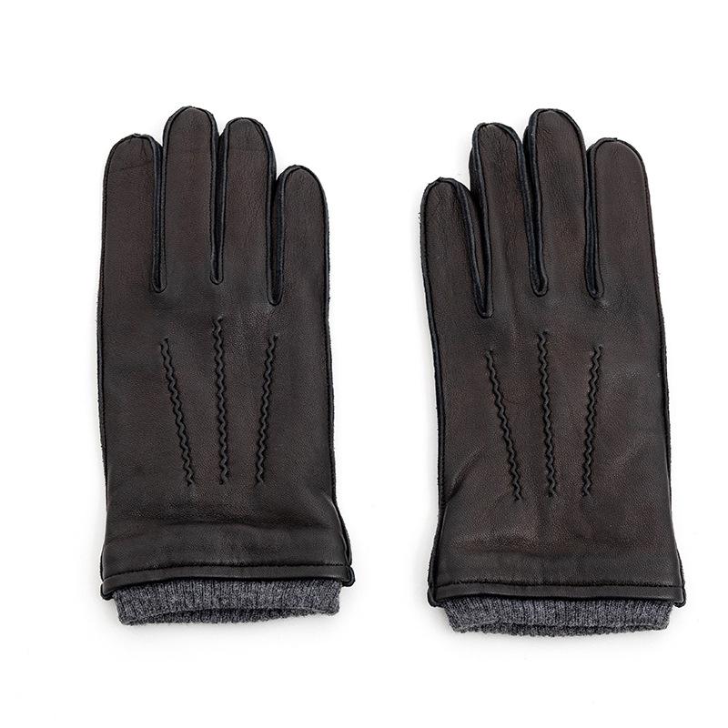 Sheepskin Genuine Leather Gloves Full Finger Warm Cycling Clothing and Fashion Accessories for Autumn and Winter