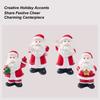 Miniature Christmas Figurines Resin Tiny Santa Claus Statue Mini Christmas Ornaments For New Year Holiday Home Garden Backyard