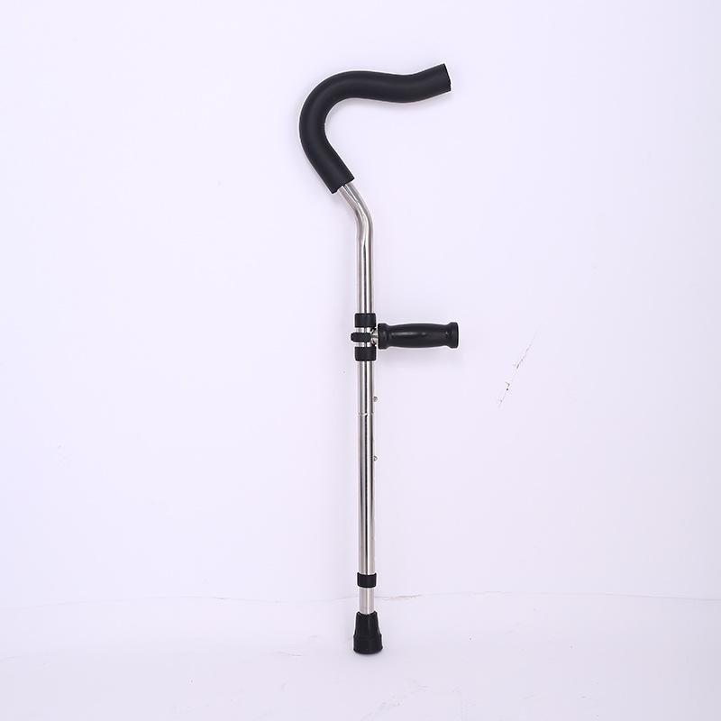 Retractable Adjustable F-Type Stainless Steel Arm/Elbow Crutch for Adults & Children