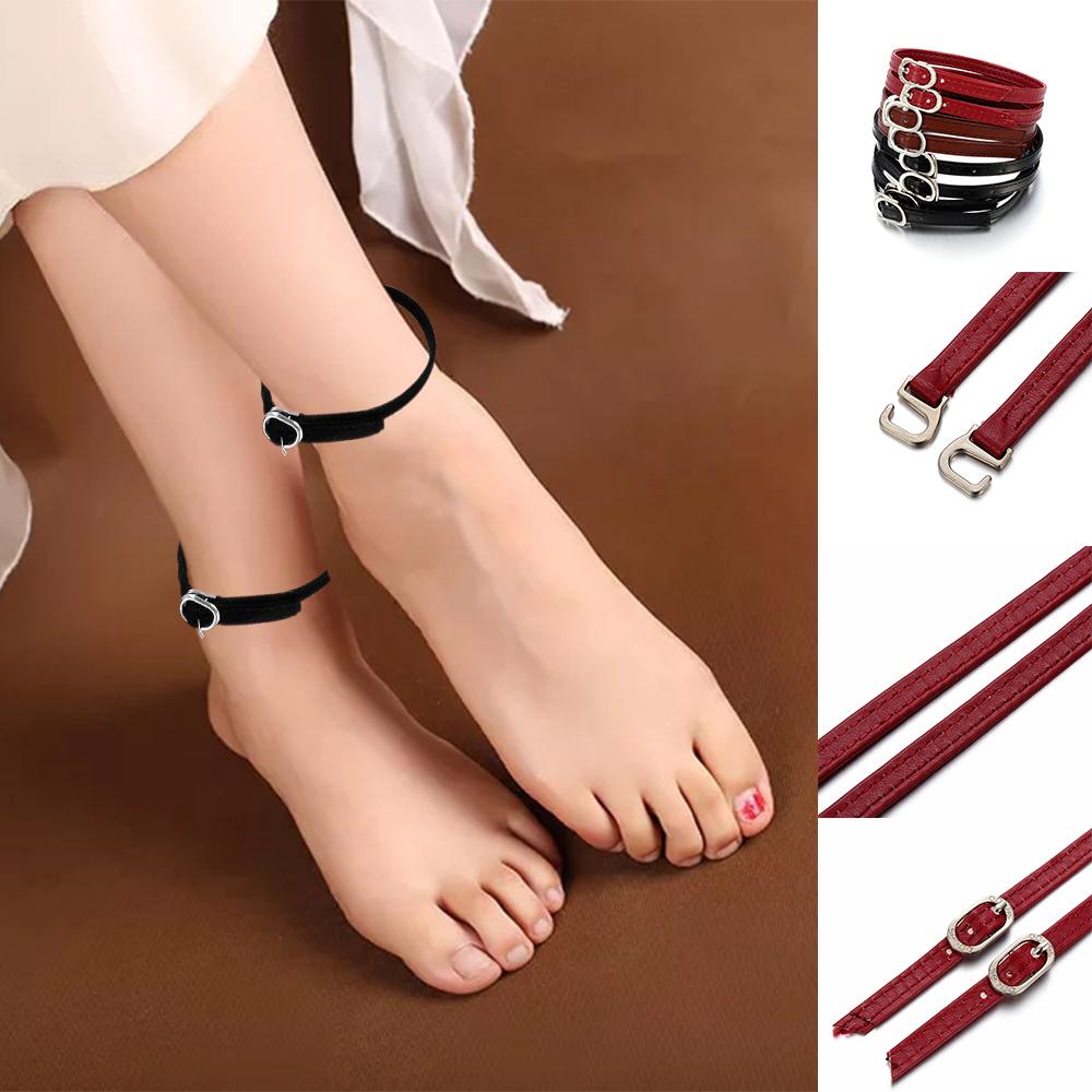 Lacci per Scarpe da Donna con Punta Metallica Regolabile Scarpe con Tacco Alto Cinturino per Caviglia Scarpa Antiscivolo