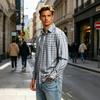 Men's Long Sleeve Plaid Button Down Shirt