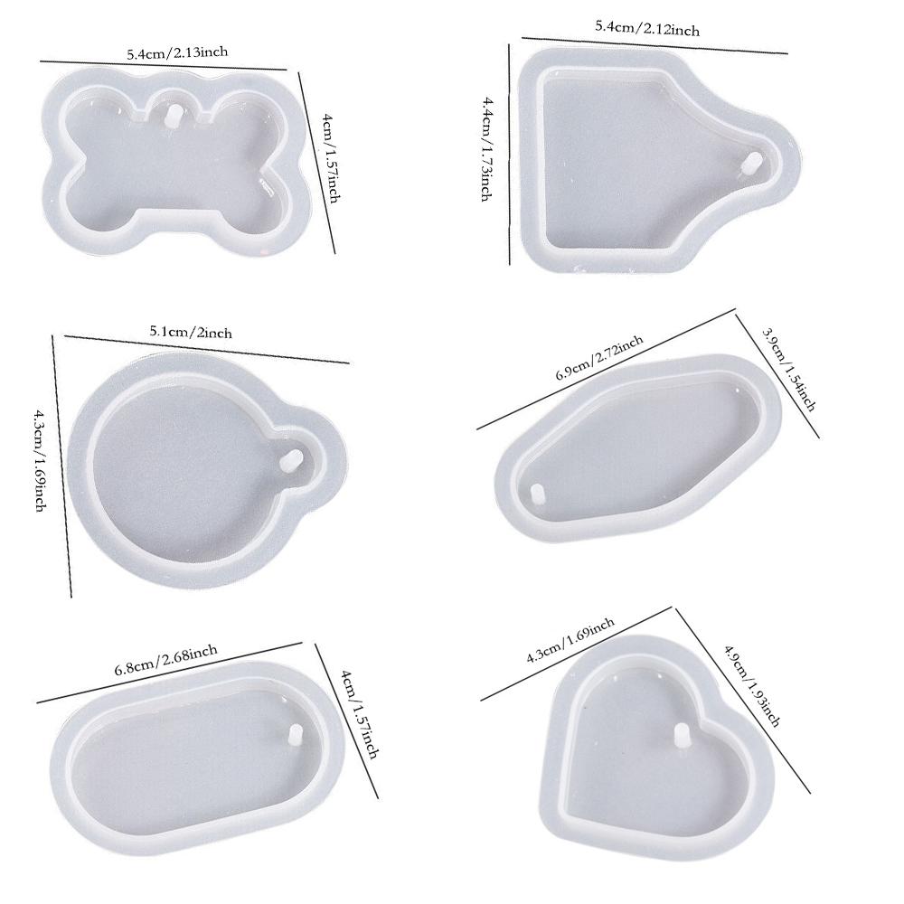 

6 шт., силиконовые ювелирные изделия, форма для домашних животных, брелок, кулон, формы для литья из эпоксидной смолы, сделай сам 6pcs