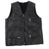 Men's Autumn and Winter Loose V-neck Warm Vest, Middle-aged and Elderly Checkered Zipper Casual Jacket