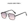Fashion Gradient Frameless Sunglasses Oversized Square Travel Beach Shades for Women