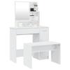 VidaXL Vanity Set Makeup Table Stool Vanity Table Bedroom Furniture Interior White 3114151