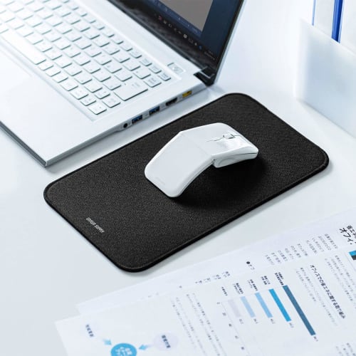 Sanwa Supply Mouse Pad Cushion M Size Wrist Rest Medium Simple Black MPD-NS4-M